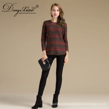 New design fashion cable knit cashmere outwear O neck long sleeves jumper female